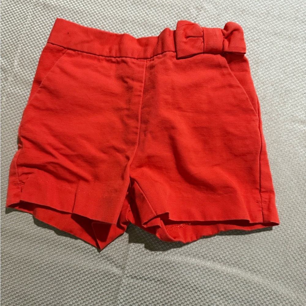 Janie And Jack Orange High Waist Girl Shorts 100% Cotton